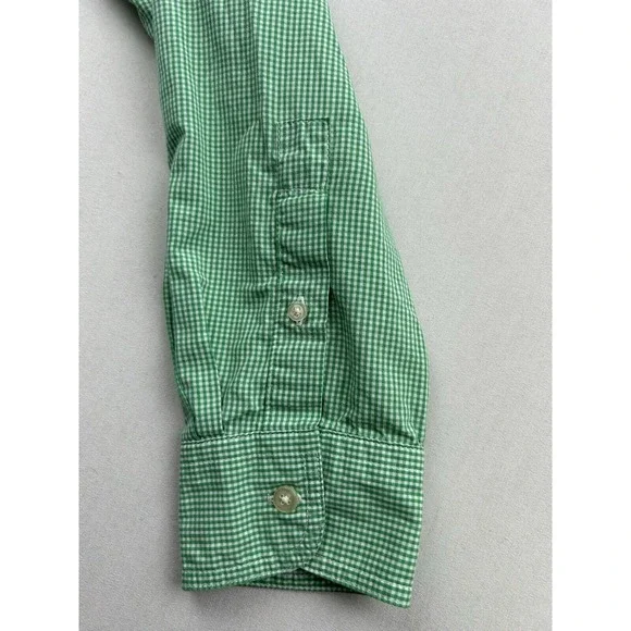 Chaps‎ Mens Large Easy Care Gingham Shirt Colorblock Green Blue Red Long Sleeve - Picture 10 of 12